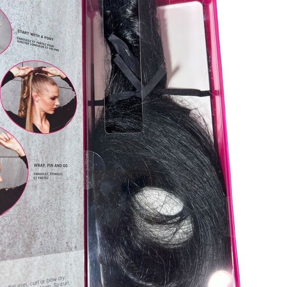 Hairdo 25" Straight Wrap Around Pony Hair Extensions Ebony Black - Picture 6 of 8